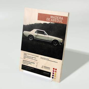 impresión digital en madera de abedul